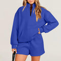 Women's Fashion Sweater Shorts Suit